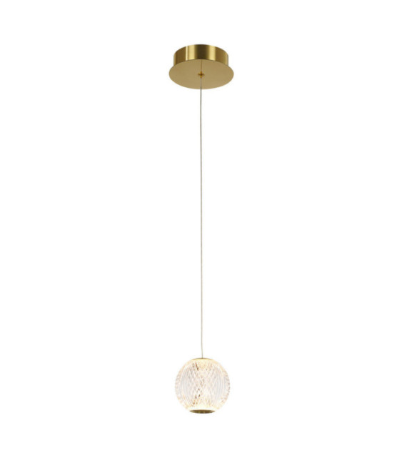 Rosario Pendelleuchte Glas, Stahl, Aluminium Gold