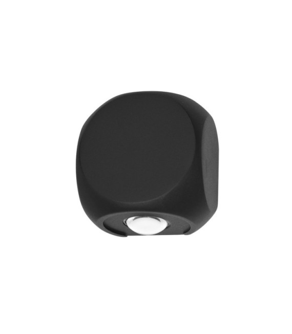 Applique murale extérieur Porso Fonte d'aluminium Noir sablé