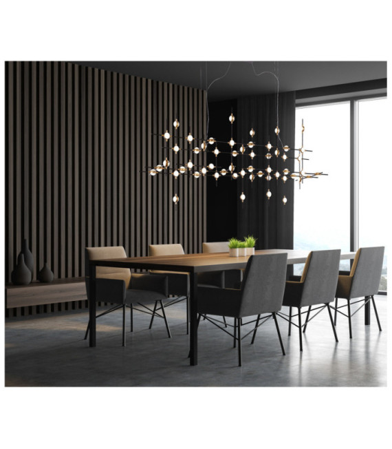 Lampada a sospensione Provenza LED Nero, Oro
