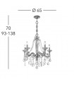 CONTARINI CRYSTAL Chandelier 5 lights - 2