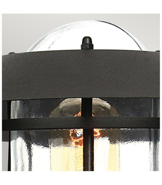 Helsingor lámpara de pie Acero inoxidable, vidrio transparente Negro