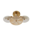 Wagon ceiling light Mild steel, glass Brass