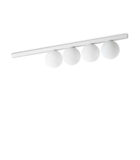 Binomio Ceiling Light Glass, White Metal