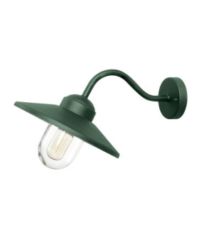 Klampenborg aplique exterior Acero inoxidable, vidrio transparente Para verde