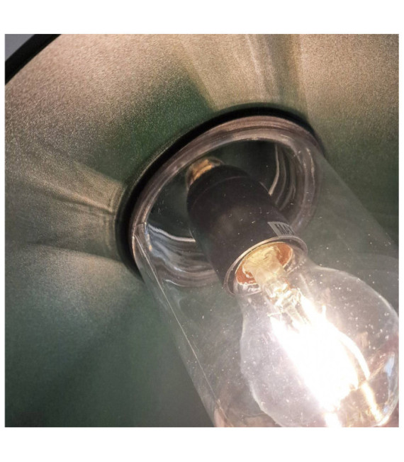 Klampenborg outdoor wall light Stainless steel, transparent glass For green