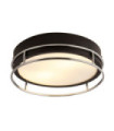 Ceiling light Bathroom Phoenix Mild steel, glass Black