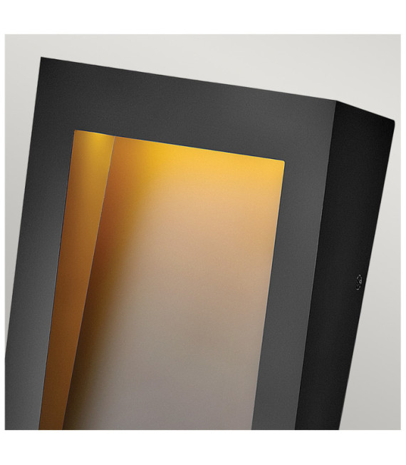 Applique murale extérieur Hinkley Verre,composite résistant aux intempéries Noir texturé