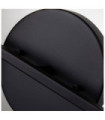 Bowtie Bathroom Wall Light Opal Glass, Matte Black Steel