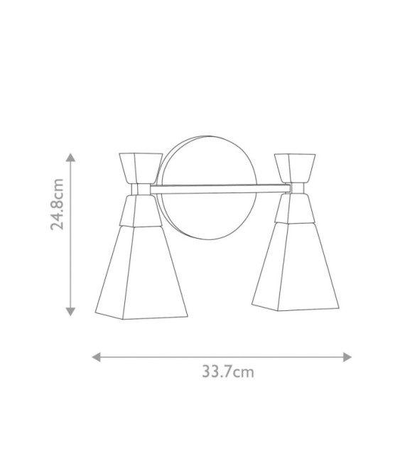 Bowtie Badezimmer-Wandleuchte, Opalglas, mattschwarzer Stahl