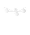 Atlas Ceiling Light Glass, White Metal