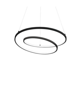 OZ LED pendant light Metal, Black plastic