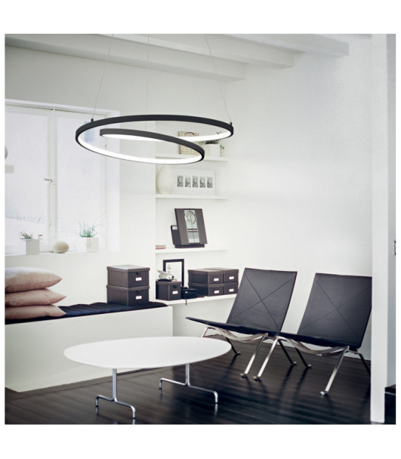 Suspension LED OZ Métal,Plastique Noir