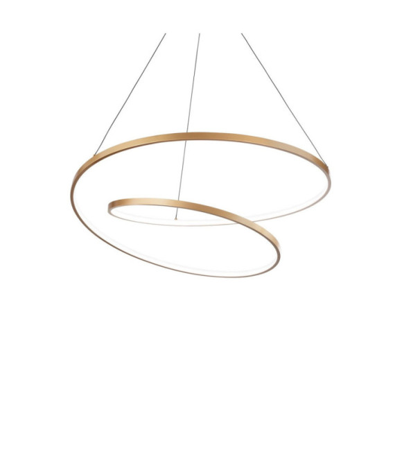 Lampada a sospensione a LED OZ Metallo, plastica Ottone spazzolato