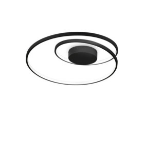 OZ LED-Deckenleuchte Metall, schwarzer Kunststoff