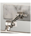 Winchfield picture light Polished nickel steel, white marble effect.