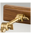 Winchfield Picture Light, Aged Brass Steel, Oak Effect