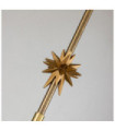 Star Pendant Resin, Steel, Aged Brass, Gold Leaf