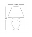 Lampe de table design ANFORA Or 24 Carats 1 ampoule