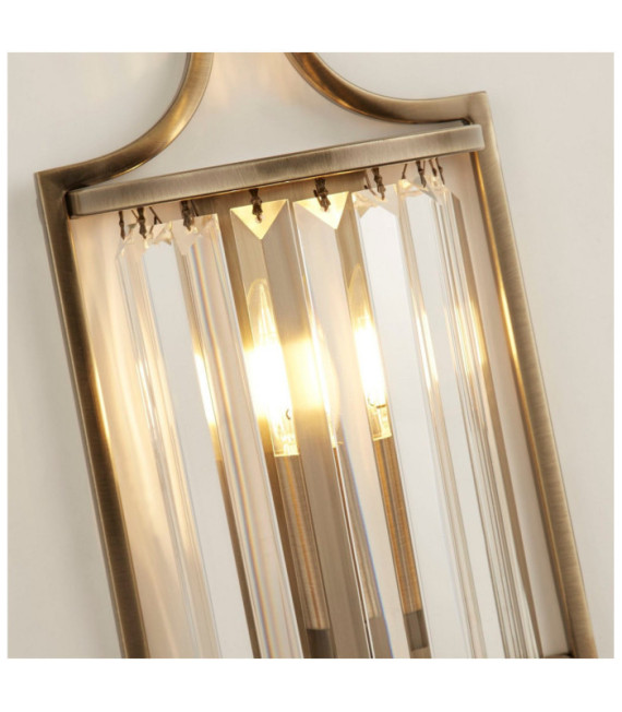 Victoria wall light Mild steel, glass Antique Brass