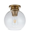 Plafonnier Feiss Verre transparent,acier Laiton bruni