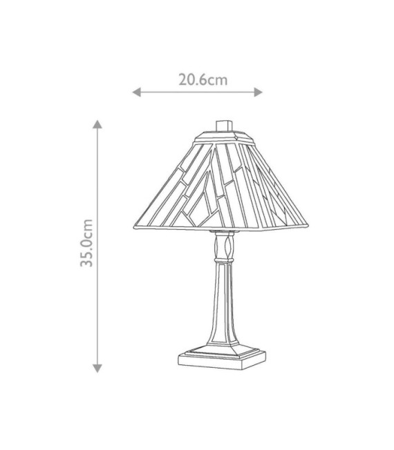 Lampe de table Alderley Acier,verre d'art Bronze d'époque