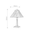 Lampe de table Alderley Acier,verre d'art Bronze d'époque