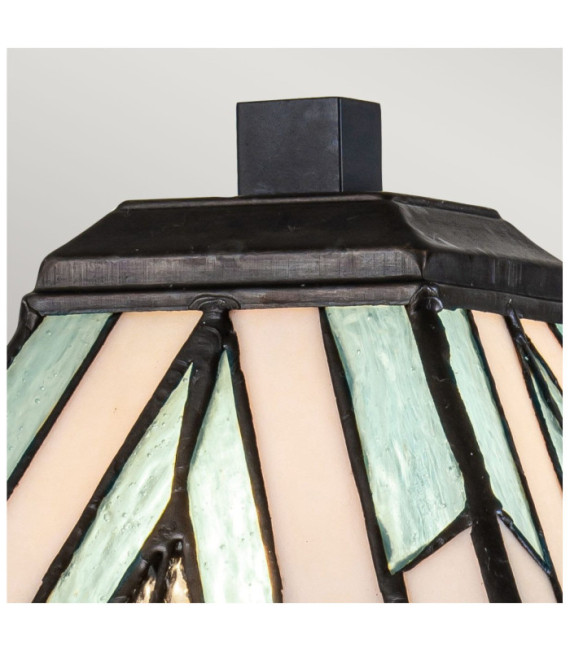 Lampe de table Alderley Acier,verre d'art Bronze d'époque