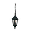 Parish outdoor pendant light Transparent glass, cast aluminum Black