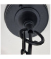 Parish outdoor pendant light Transparent glass, cast aluminum Black