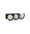 Twister wall light Glass, mild steel Matt black, matt opal white