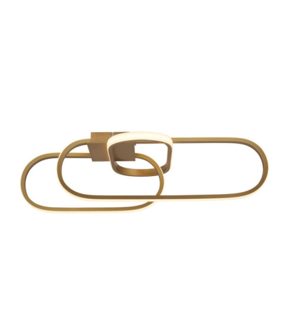Plafonnier LED intégré Clip Acier doux Blanc,Or