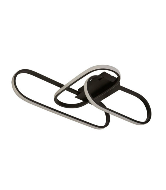 Lámpara de techo LED integrada Clip Acero dulce Blanco, Negro