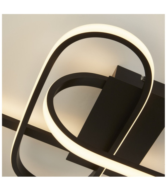 Plafonnier LED intégré Clip Acier doux Blanc, Noir