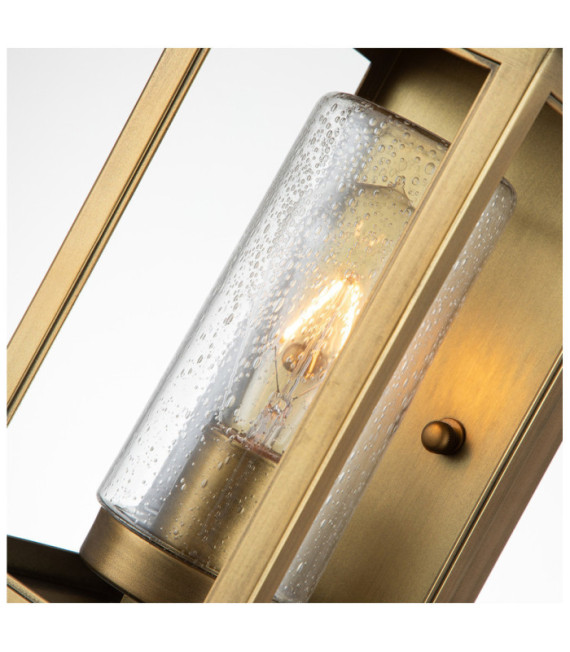 Hinkley outdoor wall light Clear seeded glass, EPMM (plastic composite, stone) Painted aged brass