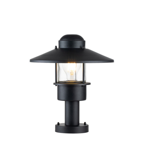 Lampe sur pied extérieur Klampenborg Verre transparent,acier inoxydable 304 Noir