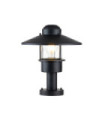 Lampe sur pied extérieur Klampenborg Verre transparent,acier inoxydable 304 Noir