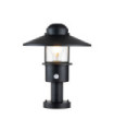 Lampe sur pied extérieur Klampenborg Verre transparent,acier inoxydable 304 Noir