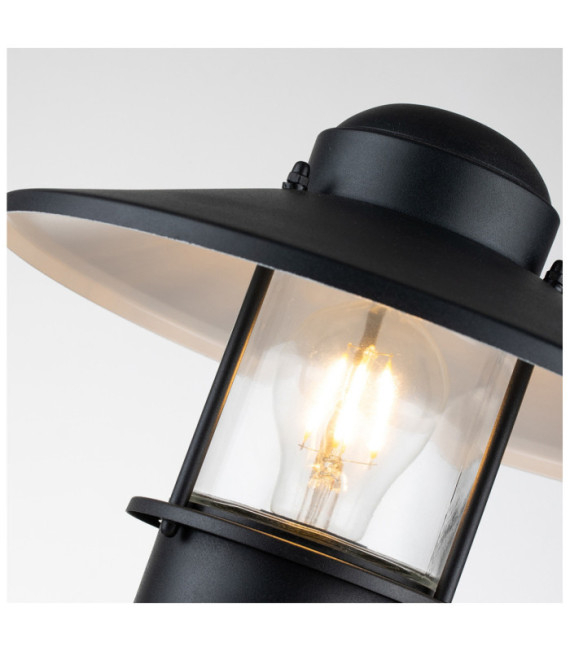 Lampada da terra per esterni Klampenborg Vetro trasparente, acciaio inossidabile 304 Nero