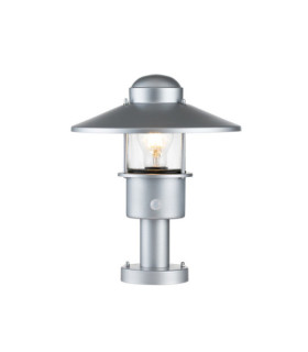 Lampe sur pied extérieur Klampenborg Verre transparent,acier inoxydable 304 Argent