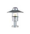 Lampe sur pied extérieur Klampenborg Verre transparent,acier inoxydable 304 Argent