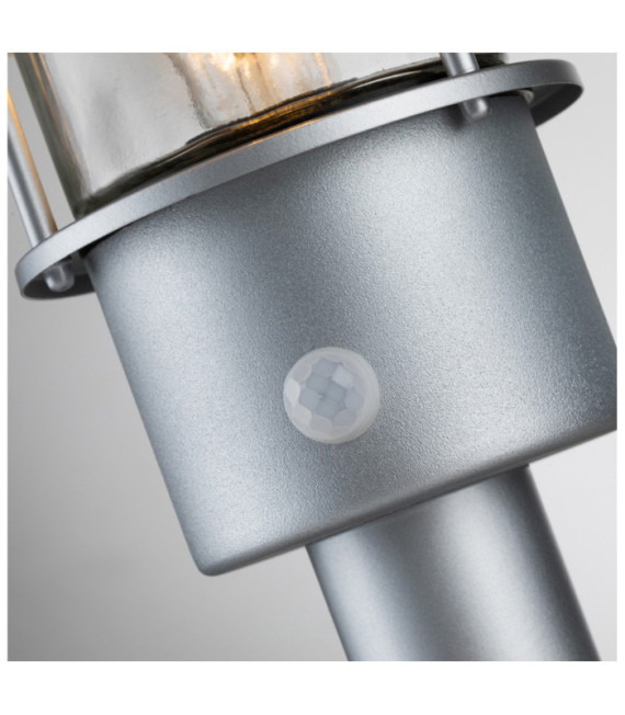 Lampe sur pied extérieur Klampenborg Verre transparent,acier inoxydable 304 Argent