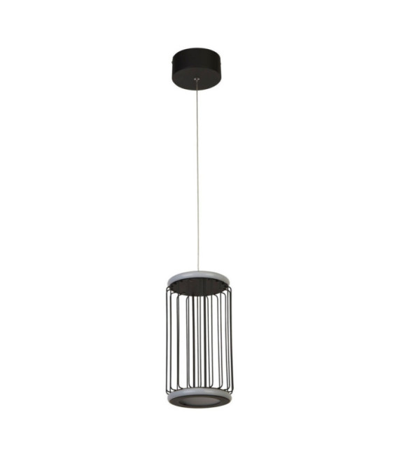 Circolo LED-Pendelleuchte Aluminium, Weichstahl Weiß, schwarzer Sand