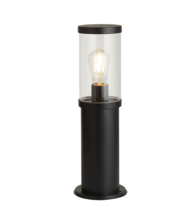 Bakerloo garden bollard Aluminum, Black glass