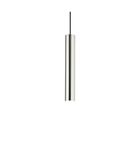 Lámpara colgante LED con aspecto de metal níquel