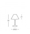 Lampe de table HILTON laiton antique 1 ampoule