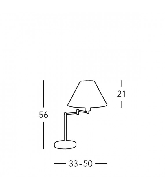 HILTON Tischlampe Nickel 1 Glühbirne