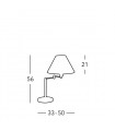 Lampe de table HILTON nickel 1 ampoule