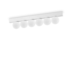 Plafoniera Ping in metallo bianco