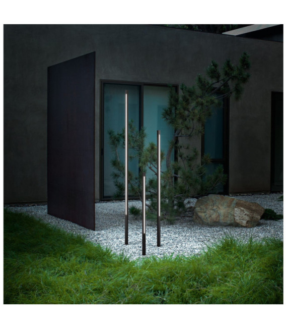 JEDI Lámpara de pie para exterior Cristal, metal negro