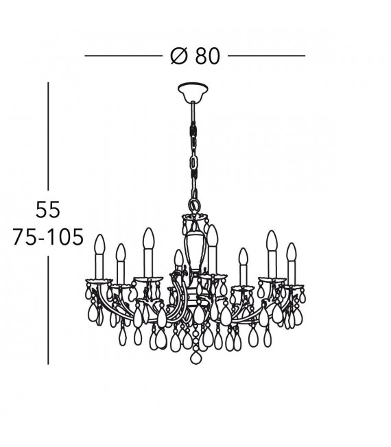 VICTORIA 2 Chandelier 8 lights - 4